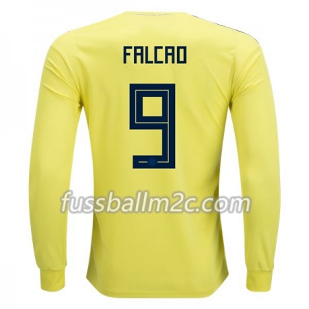 Fußballtrikots Kolumbien Falcao 9 Heim Trikotsatz WM 2018 Langarm